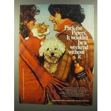 1974 Seagram's 100 Pipers Scotch Ad - Pack the Pipers