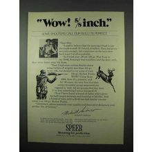 1975 Speer Bullets Ad - Wow! 5/8 Inch