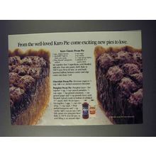 1986 Karo Syrup Ad - Pecan Pie, Chocolate Pecan Pie & Pumpkin Pecan Pie recipes