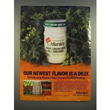 1986 Marie's Sour cream and dill dressing Ad - Our Newest Flavor is a Dilly