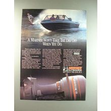 1986 Mariner Outboard Motor Ad - Won't Take Day Off