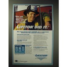 2001 Pfizer Lipitor Ad - Diet and Exercise Cholesterol