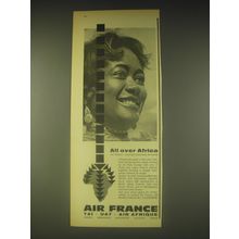 1962 Air France Airline Ad - All over Africa