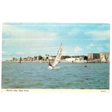 MARINE LAKE, WEST KIRBY, CHESHIRE unused vintage postcard by E T W Dennis #