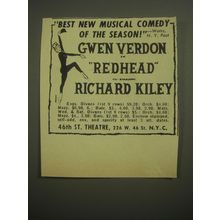 1959 Redhead Play Advertisement - Gwen Verdon - Best musical of the season