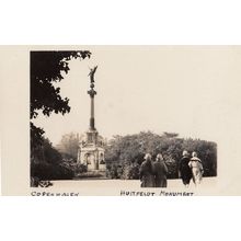 Copenhagen Huitfeldt Monument Denmark Real Photo Old Postcard