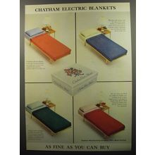 1953 Chatham Electric Blankets Advertisement - As fine as you can buy