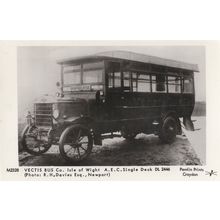 Vectis Isle Of Wight Old Bus Tram Single Deck Newport Postcard