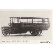 Wemyss & District Old Single Decker Bus Tramways Coach Postcard