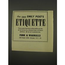 1956 Funk & Wagnalls Book Advertisement - Etiquette by Emily Post