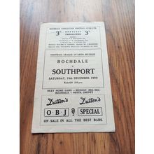 1959/60 Rochdale vs Southport - Division 4, 19/12/1959 ** FREE P&P **