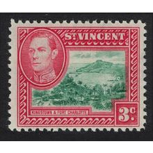 St. Vincent Kingstown and Fort Charlotte 3c 1949 MNH SG#166