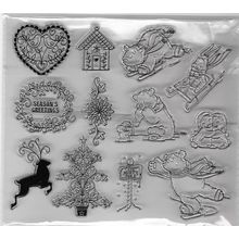 Christmas Stamp Set - App 17x15cm. Stamping Cardmaking Scrapbooking Crafts