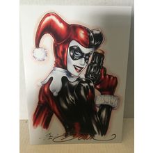 DC Comics Classic Harley Quinn 5''x7'' Mini Print Signed by Artist Dawn McTeague