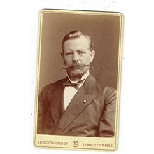 Victorian cdv photo portrait man with moustache Coln Germany photographer