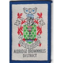 Scout Badge UK - Aldridge and Brownshill- Black Back (BY237A)