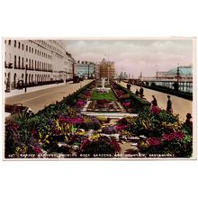 COLOUR TINTED R.P. POSTCARD OF THE CARPET GARDENS EASTBOURNE SUSSEX (4243)