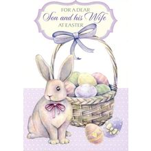 For A Dear Son & His Wife At Easter - Easter Greeting Card - 26402