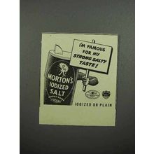 1941 Morton's Iodized Salt Ad - Strong Salty Taste