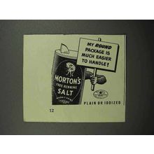 1941 Morton's Iodized Salt Ad - Round Package
