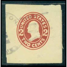 Used U412 2c George Washington Fine Cut Square WA2939