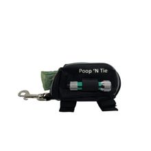 Poop 'N Tie Fabric Waste Bag Dispenser With 2 Rolls Black