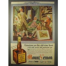 1941 Mount Vernon Straight Rye Whiskey Ad - Gracious