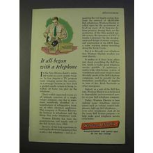 1955 Western Electric Ad - All Began With a Telephone