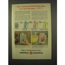 1956 General Electric Portable Mixer Ad - Improved