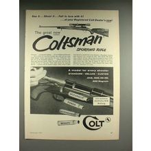 1958 Colt Coltsman Sporting Rifle Gun Ad!