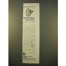 1963 Merrill Lynch Brokers Ad - Save on Taxes