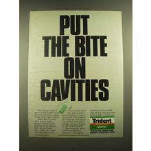 1988 Trident Spearmint Gum Ad - Put the Bite on Cavities