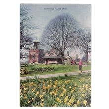 BOURNVILLE VILLAGE GREEN, WORCESTERSHIRE. postcard blank back =
