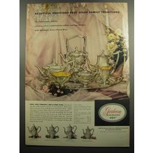 1952 Gorham Plymouth Coffee and Tea Service Ad - Beautiful additions