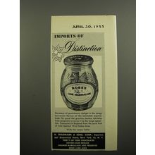 1955 Rose's Lime Marmalade Ad - Imports of distinction