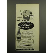 1955 Regina Wine Vinegar Ad - Preferred by Salad citizens