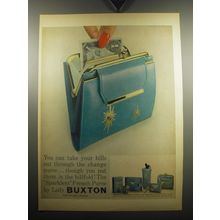 1957 Lady Buxton Sparklers French Purse Ad - You can take your bills out