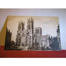 WEST FRONT, YORK MINSTER unused antique postcard by F Frith 28791 #