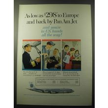 1960 Pan American Airlines Ad - As low as $298 to Europe and back by Pan Am Jet