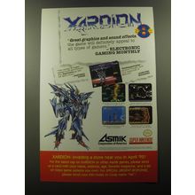 1992 Asmik Xardion Video Game Ad - Xardion Great Graphics and sound effects