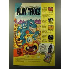 1992 Acclaim Trog! Video Game Ad - Change the course of evolution.. Play Trog