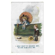 Fred Spurgin Artist Signed Comic Postcard, I Only Want My Soldier Boy.....