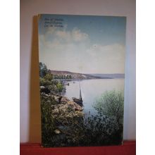 THE SEA OF GALILEE used antique postcard c.1910 Turkey stamp =