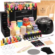 SAEUYVB Candle Making Kit with Hot Plate Full Set - for Adult - DIY Starter Soy
