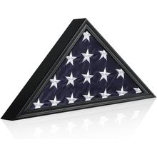 Burial Flag Display Case for American Veteran Flag Display, Military Flag Displa