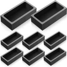 8 Pcs Graphite Ingot Mold Crucible for Melting Smelting Molds for Gold Silver Me
