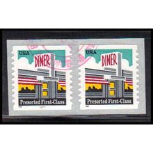 Used 3208A 25c Diner Very Fine CNP Left 22211 SQ PA1962