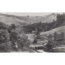 Wetton Mill Bridge Staffordshire Staffs Vintage 1950s Real Photo Aerial Postcard