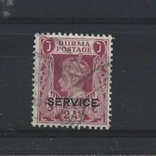 Burma.O33 2a Claret.Fine Used.Jul25b