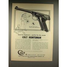 1957 Colt Huntsman Pistol Gun Ad - Perfrect for Woods